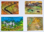 THERESE FLYNN-CLARKE - 
	Clockwise from top left: Out in the Cane Fields, Farming-Scenic Rim, 